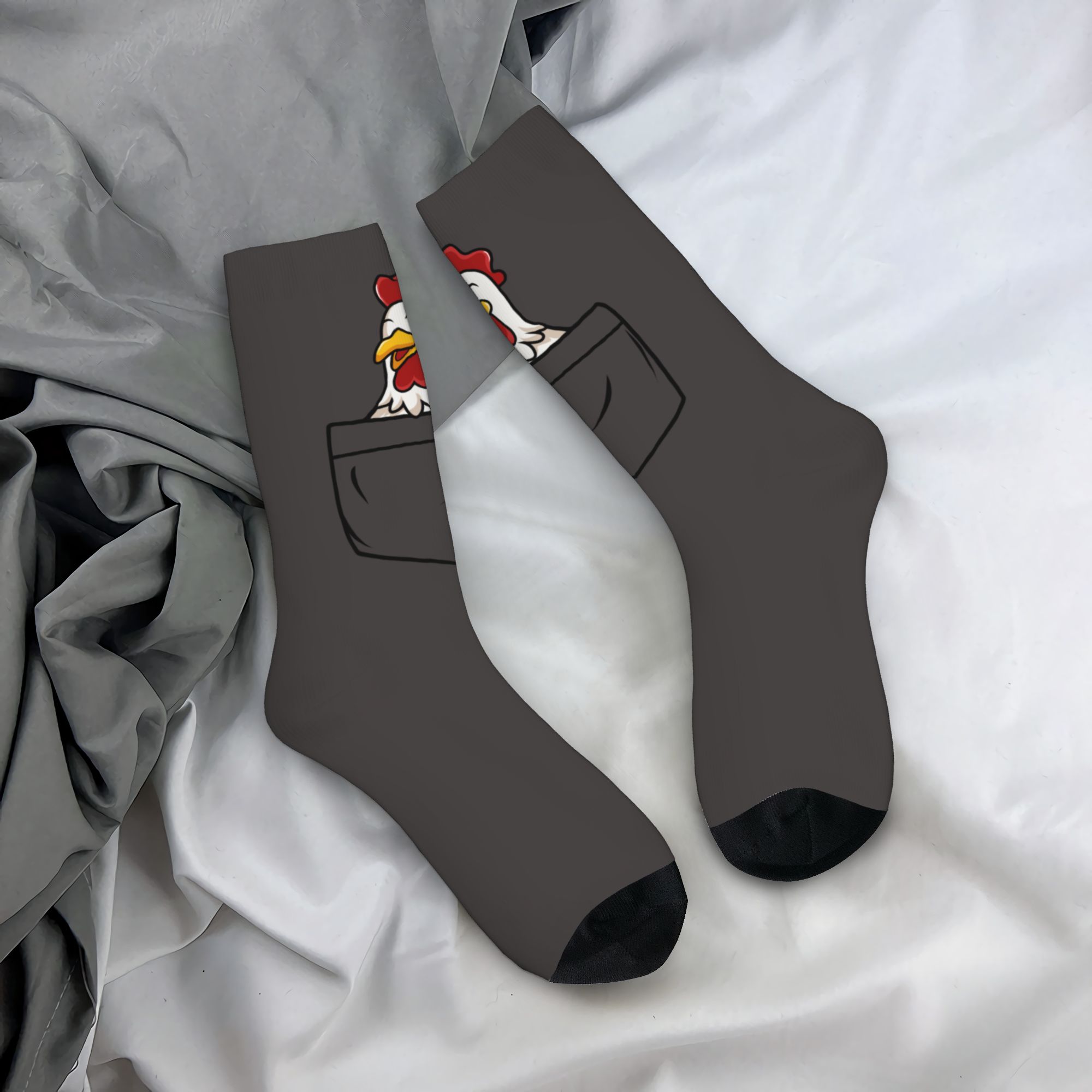 Dress Sock Men - Kaos Kaki Unisex Motif Hewan Ayam