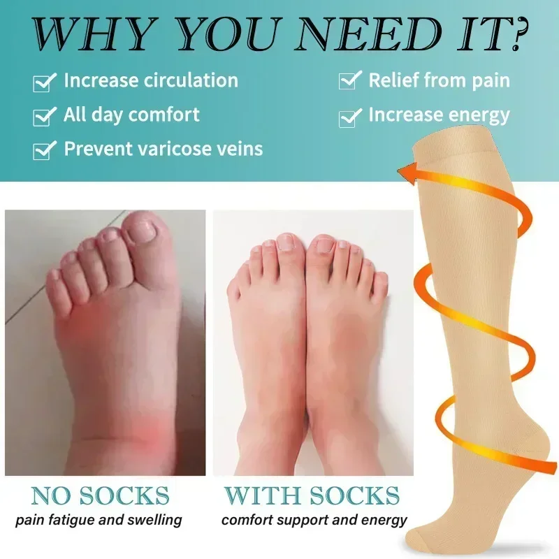 1 Pasang Kaus Kaki Kompresi Wa - Compression Sock Medical ulasan dan harga